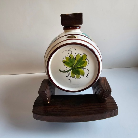 Ceramic Cask Liquor Keg Barrel Vintage Handpainted German - Picture 4 of 9